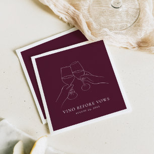 Vino Före Vows Chic Vin Möhippa Pappersservett