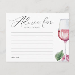 Vino före Vows Möhippa Advice och Önskemål Tilläggskort