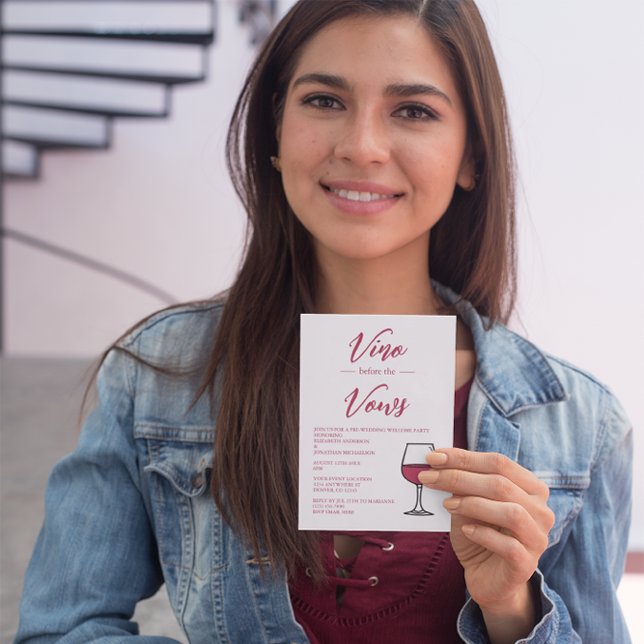 Vino före Vows-Party före Bröllop Tilläggskort (Skapare uppladdad)