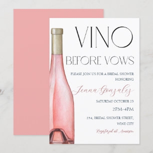 Vino Före Vows Ro Rosa Vin Möhippa Inbjudningar