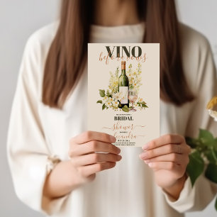Vino Före Vows Rosa Vin Tasting Möhippa Inbjudningar