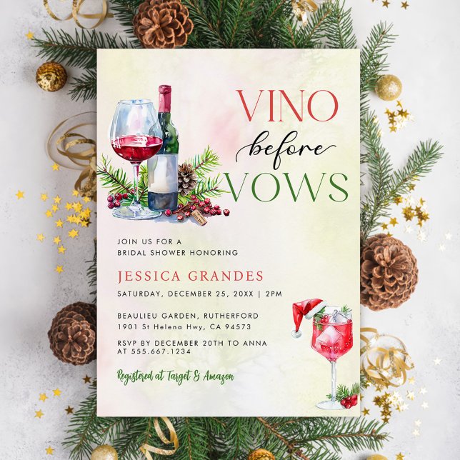 Vino före Vows Rosa Vin Tema Möhippa Inbjudningar (Skapare uppladdad)