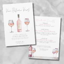 Vino Före Vows Vin Bachelorette Inbjudningar