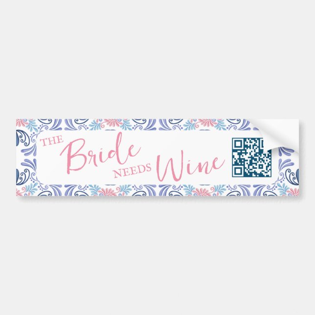 Vino före Vows vin Land Bachelorette Party Bildekal (Framsidan)