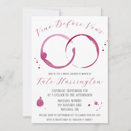Vino före vows, Vin, Vin Stains, Möhippa Inbjudningar