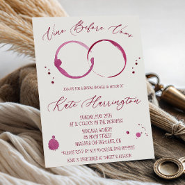 Vino före vows, Vin, Vin Stains, Möhippa Inbjudningar