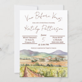 Vino Före Vows, Vineyard Möhippa Inbjudningar