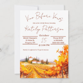 Vino Före Vows, Vineyard Möhippa Inbjudningar