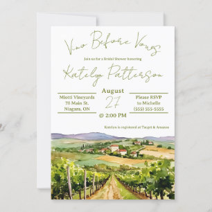 Vino Före Vows, Vineyard Möhippa Inbjudningar