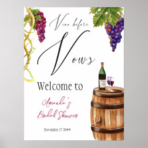 Vino Före Vows Winery Möhippa Welcome Poster