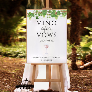 Vino före Vows Winery Möhippas Välkomstskylt Poster