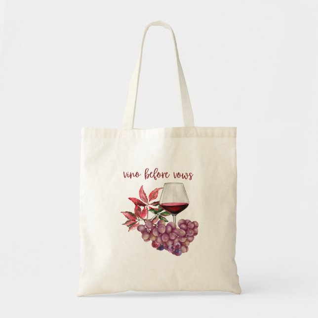 Vino före vowsa brudtärna design | Vin Tygkasse (Framsidan)