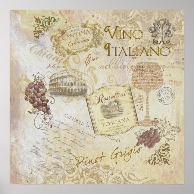 Vino Italiano Poster (Framsidan)
