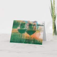 Vino-kort för hälsning av Grönt