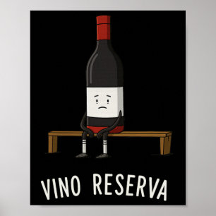 Vino Reserva Rolig Fotboll Reservdricks Vuxen Vin Poster