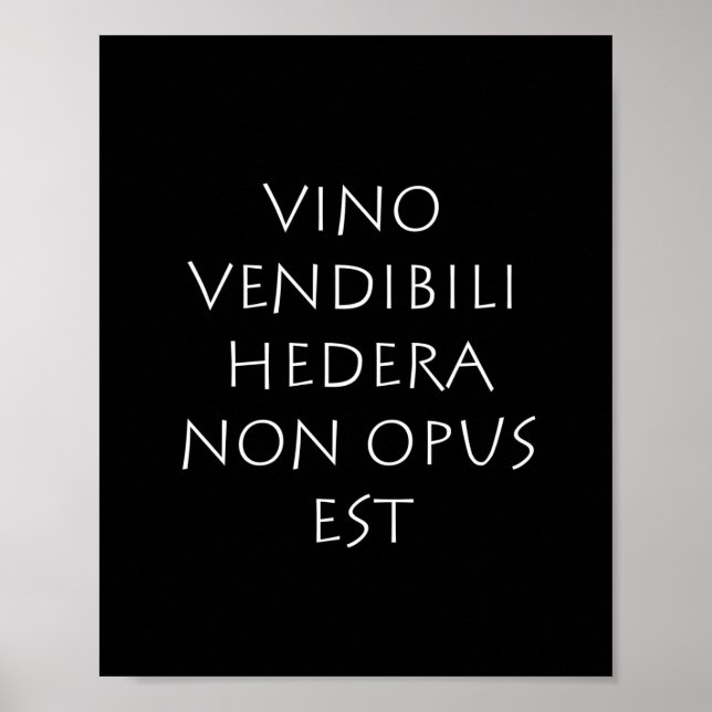 Vino vendibili hedera non opus est poster (Framsidan)