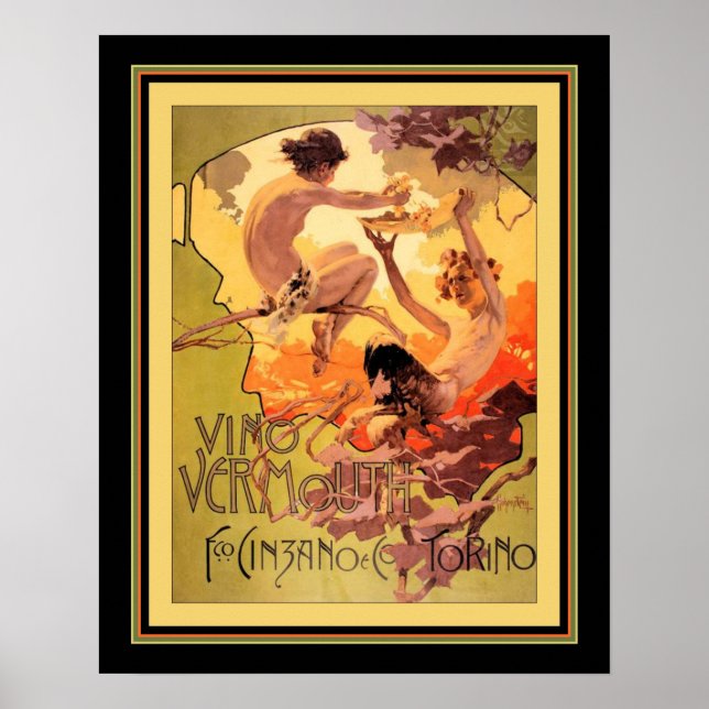 "Vino Vermouth" Art nouveau Poster ca 1901 (Framsidan)