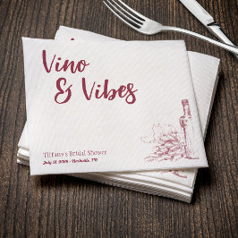 Vino & Vibes Bröllopsdusch Pappersservett