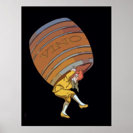 Vino Vin Barrel Poster