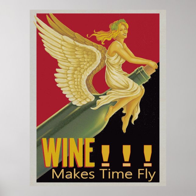 Vino-Vin Flies Vintage affisch (Framsidan)