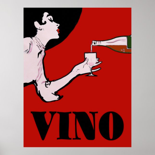 Vino-Vin Vintage Dam Poster (Framsidan)