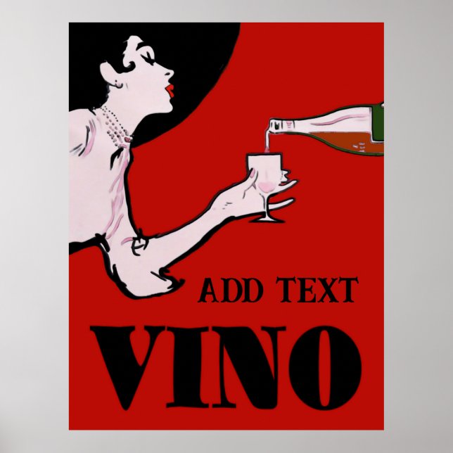 Vino-Vin Vintage Dam Poster (Framsidan)