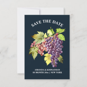 Vinodling i bröllop blå vinodling spara datumet