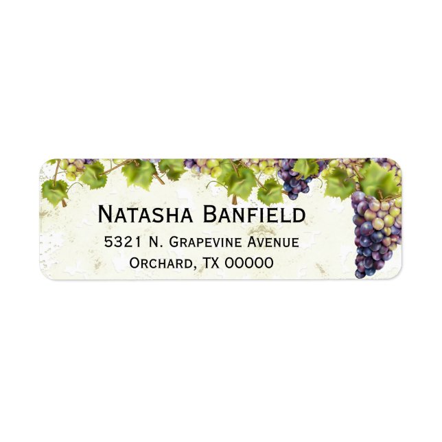 Vinodling i Medelhavet Returadress Etikett (Framsidan)