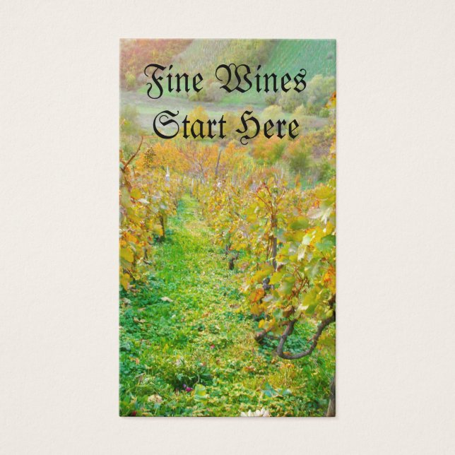 Vinodling på hösten visitkort (Framsidan)