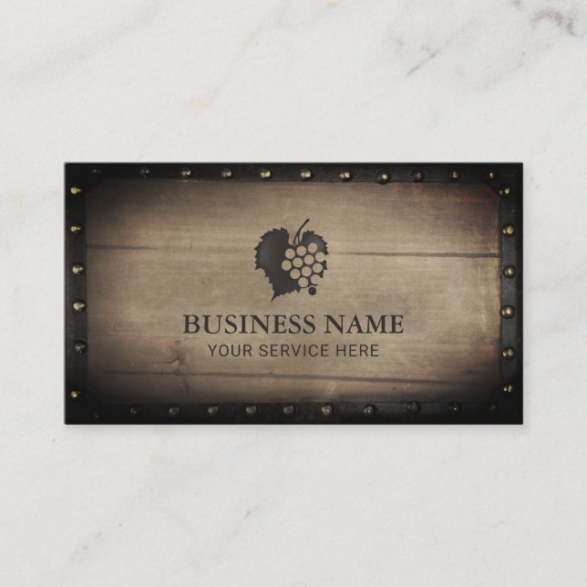 Vinodling Vin Maker Vintage Framad Visitkort (Framsida)