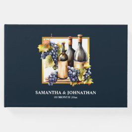 Vinodling vin, vattenfärgad flaskor druvor gästböcker