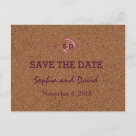 Vinodlingen Kork Stains Red Vin SPARAR DATUM Meddelande Vykort