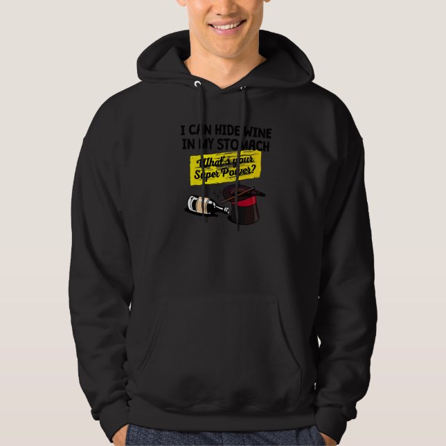 Vinpåstående Dricka Alkohol Fest Hoodie (Framsida)