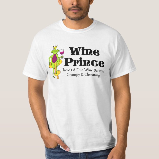 VinPrince "fint vin mellan Grumpy & att charma ", T-shirt (Framsida)