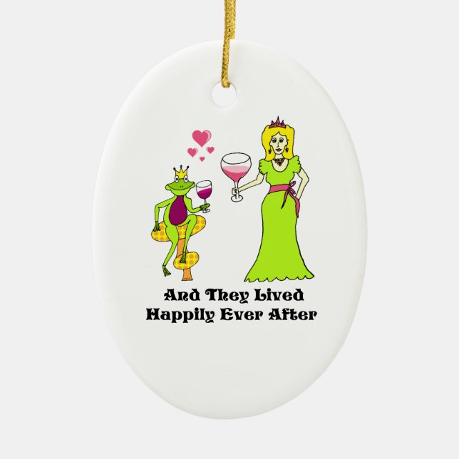VinPrince & Princess… lyckligt någonsin After Julgransprydnad Keramik (Framsidan)