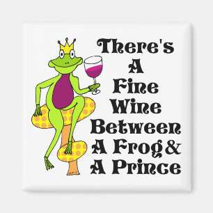Vinprincen "fint vin mellan grodan & princen ", magnet