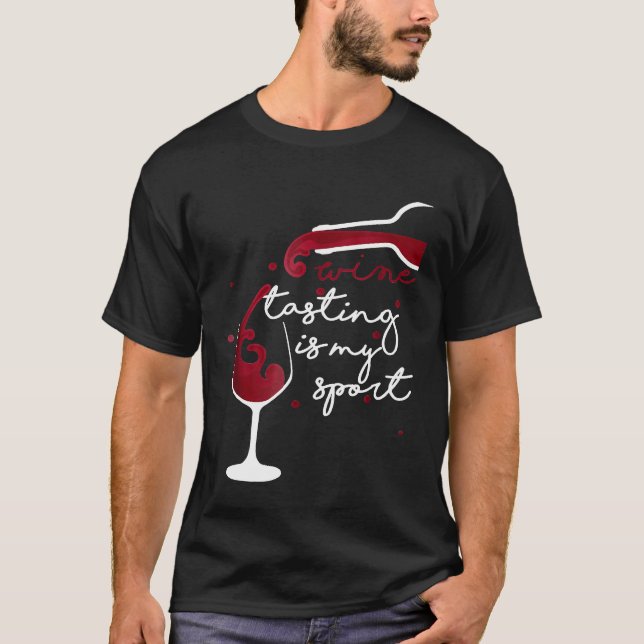 Vinprovning är min sport vin drinkare tee (Framsida)