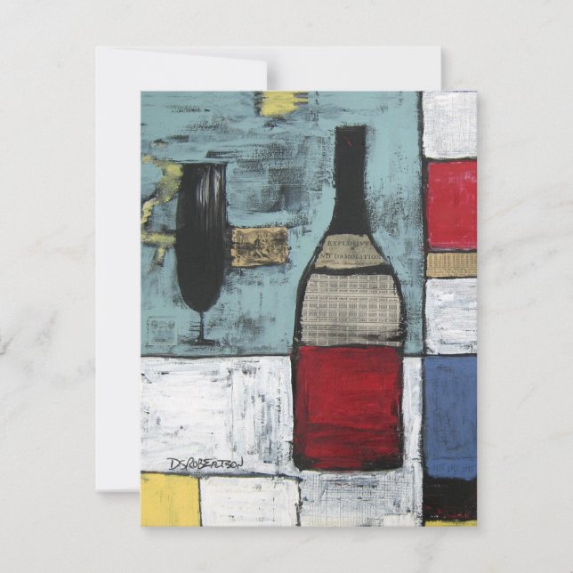 Vinprovningspartaj Invitation Inbjudningar (Framsida)