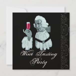 VINPROVNINGSPARTY med SOMMELIER Damask, Champagne Inbjudningar