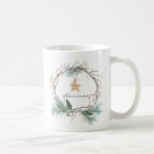 Vinrankakrangräset förgrena sig kaffemugg
