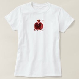 Vinröd granatäpple estetisk frisk sommar t shirt