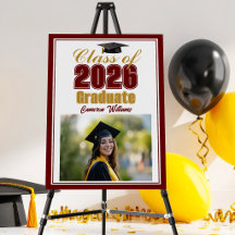 Vinröd Guld Klass 2026 Foto Examenfest
