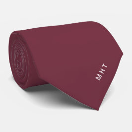 Vinröd Modern Initial Minimalistisk Monogram Slips