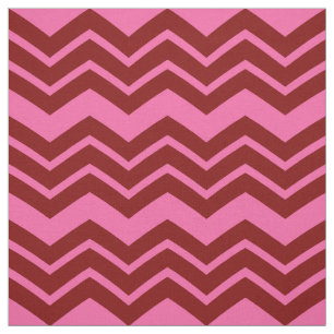 Vinröd Rosa Fickig Sicksack-design Tyg