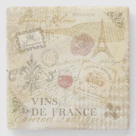 Vins de Frankrike II Underlägg Sten