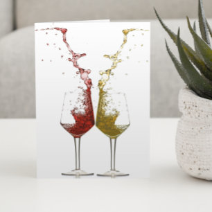 Vinsglasstänk Kort