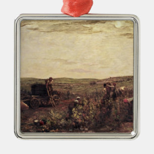 Vinskörden i Burgundy, 1863 Julgransprydnad Metall