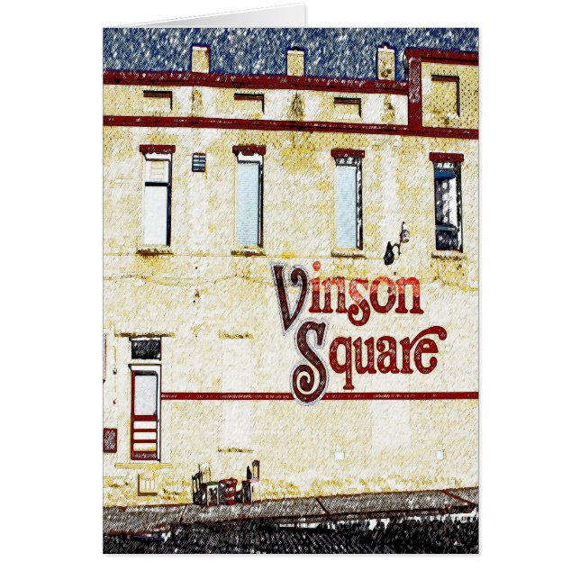 Vinson kvadrerar Rogers AR Hälsningskort (Framsidan)