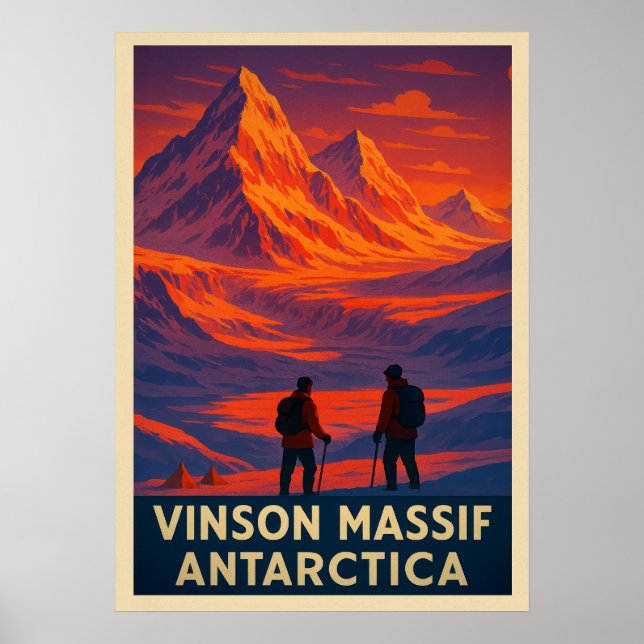 Vinson Massif Antarctica V02 Poster (Framsidan)