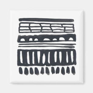 Vinst I Modern svart vattenfärg Magnet